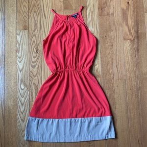 Bright Red Keyhole Halter Dress